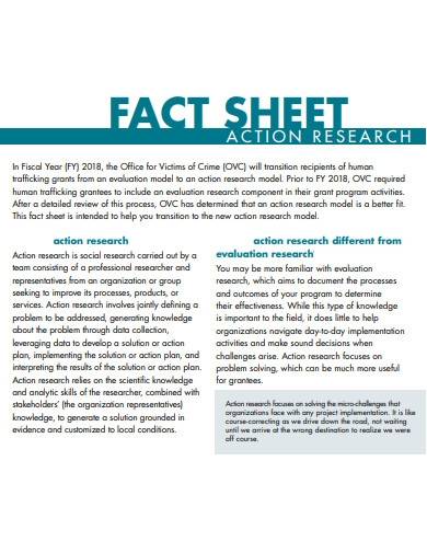 action research fact sheet