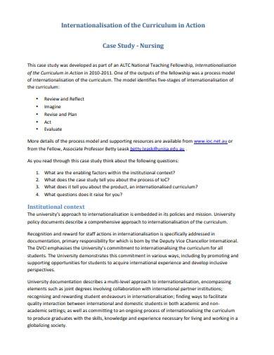 case study for nursing documentation