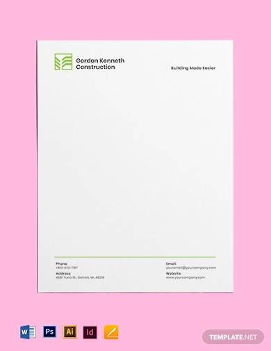 building letterhead template