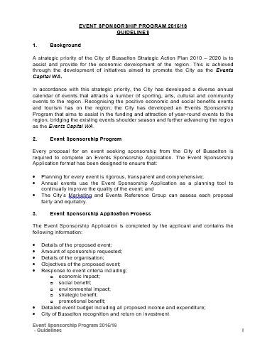 FREE 8 Charity Event Sponsorship Proposal Samples Templates In MS 