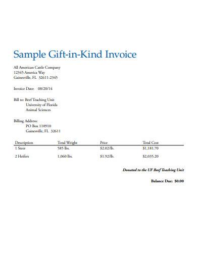 FREE 10  Charity Invoice Samples Templates in PDF