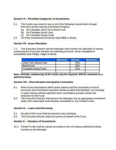 FREE 5  Charity Investment Policy Samples Templates in MS Word PDF