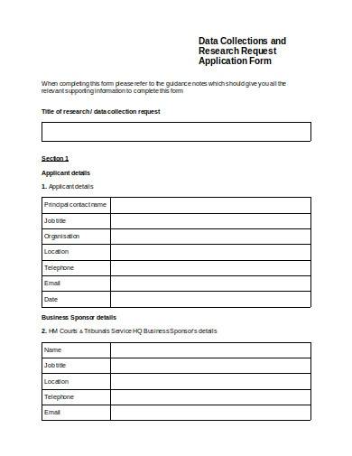 FREE 10  Research Data Collection Form Samples Templates in PDF MS Word