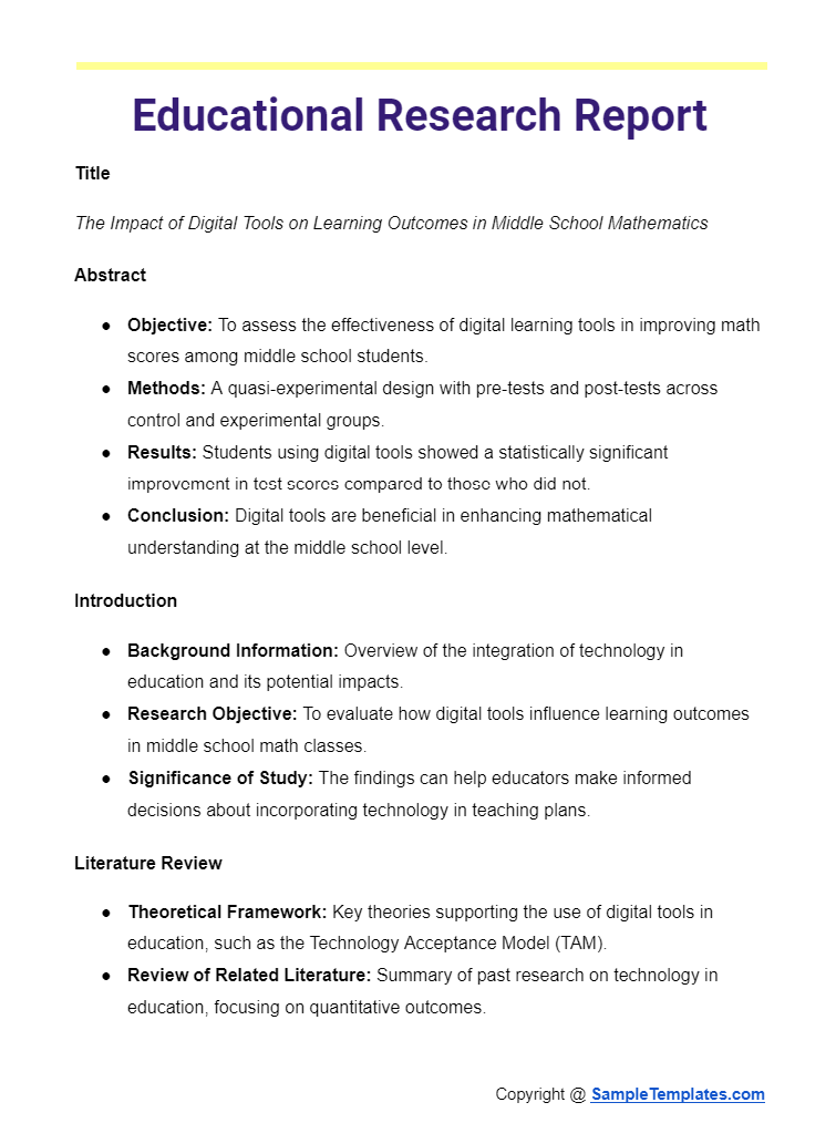 educational research report