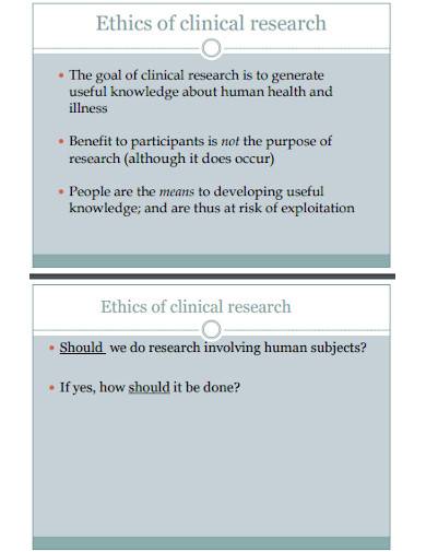 framework for ethics of research