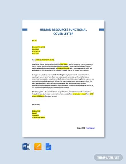 sample hr cover letters