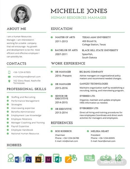 free professional hr resume template