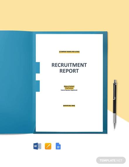 hr recruitment report template