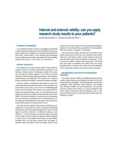 internal and external validity