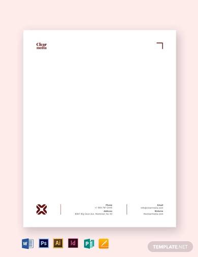 media letterhead template