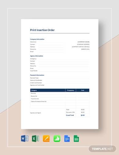 print insertion order template