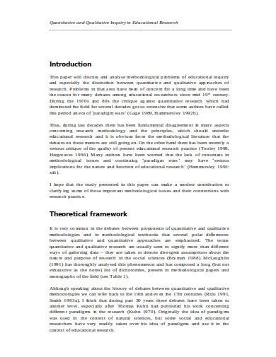 quantitative research sample thesis