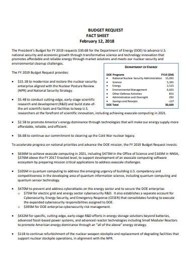 research budget proposal sheet