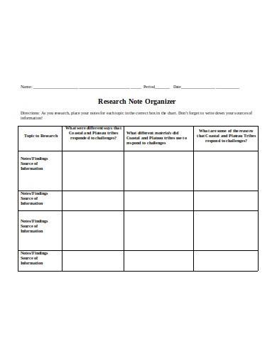 research note organizer