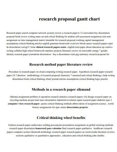 research proposal gantt chart