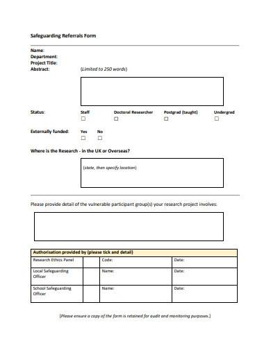 safeguard referral form template