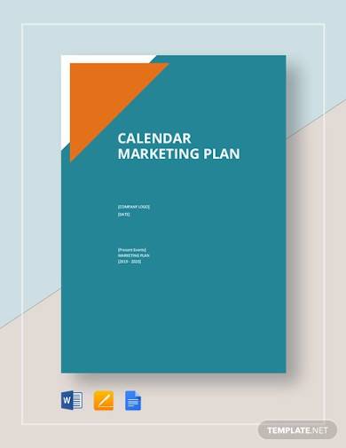 sample calendar marketing plan