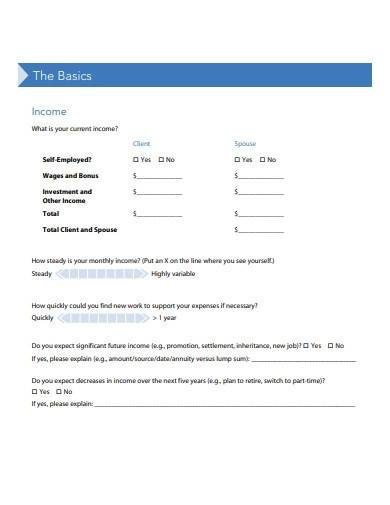 sample client discovery form
