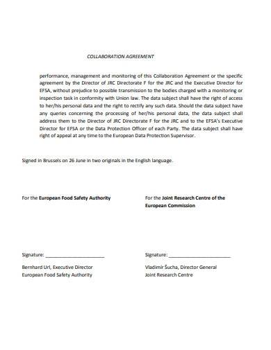 sample collaboration agreement template
