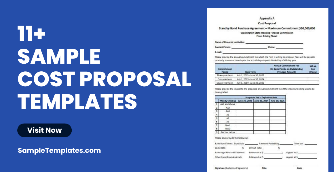 sample cost proposal templates