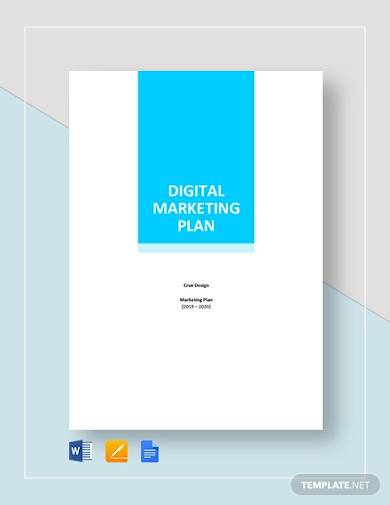 sample digital marketing plan