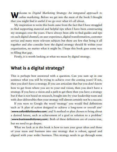sample digital marketing strategy