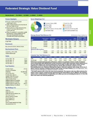 sample dividend fund fact sheet