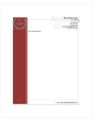 sample legal letterhead