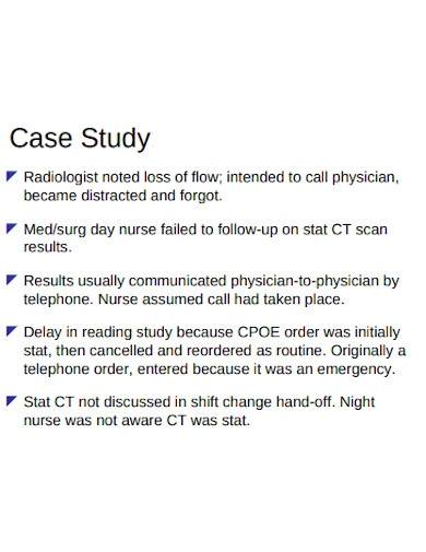 medical patient case study examples