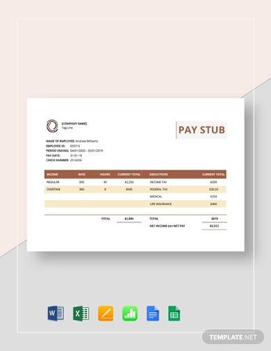 simple pay stub