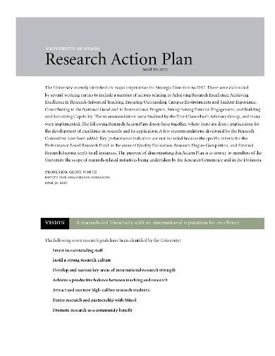action plan to investigate a research question