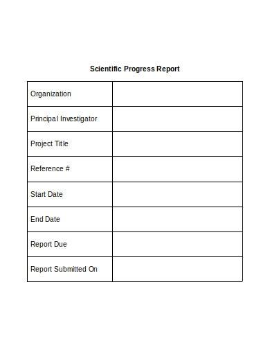 progress report of research