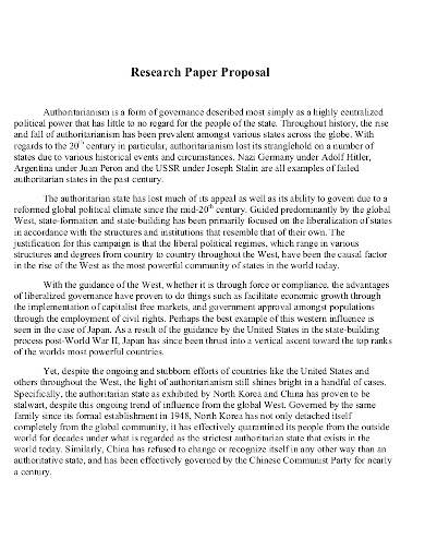 simple research paper proposal