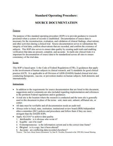 source documentation template