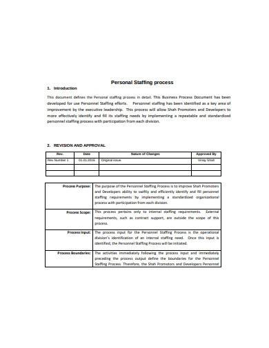 staffing process document template