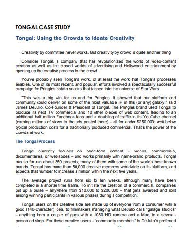 tongal case study template
