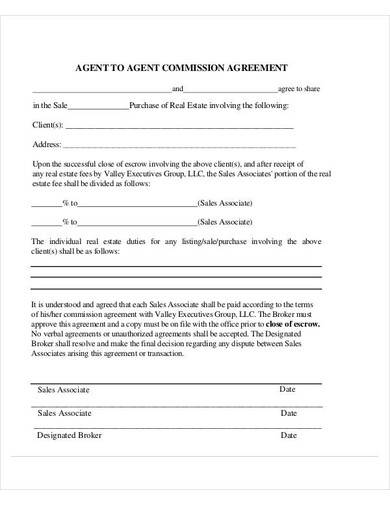 agent to agent commission agreement