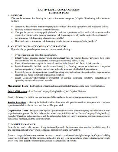 insurance agency business plan template free download