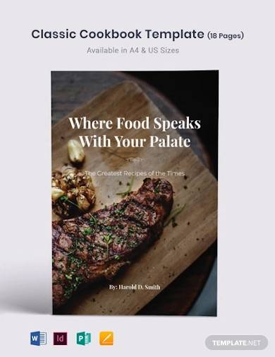classic cookbook template
