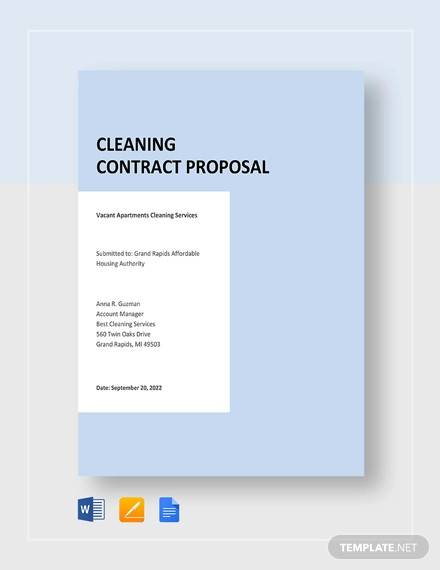 FREE 19  Cleaning Proposal Samples in PDF MS Word Google Docs Pages