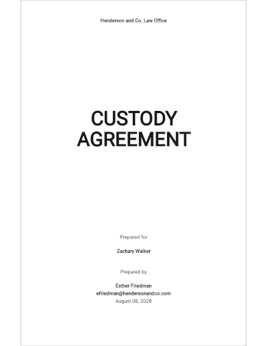 custody agreement template1