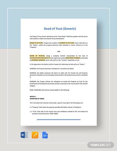 deed of trust template