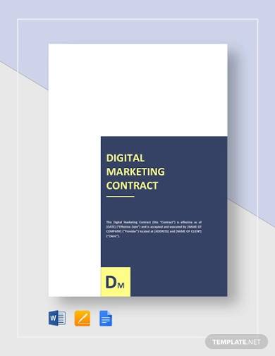 digital marketing contract template