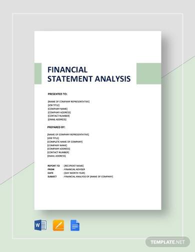 FREE 19  Financial Statement Samples in MS Word Google Docs Pages