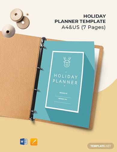 free blank holiday planner template