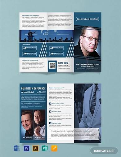 free business conference a3 tri fold brochure