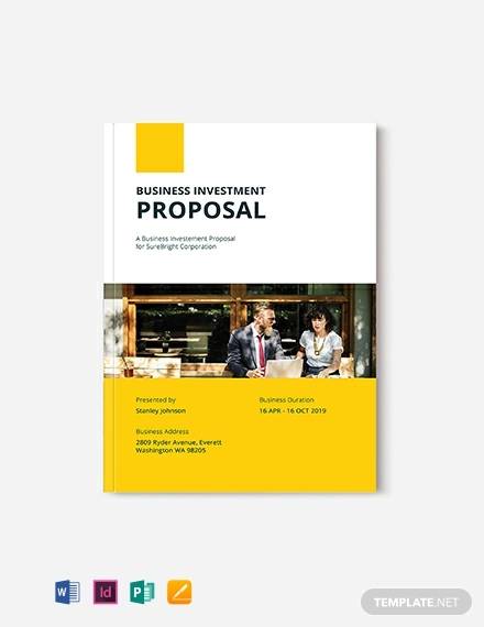 free business investment proposal template