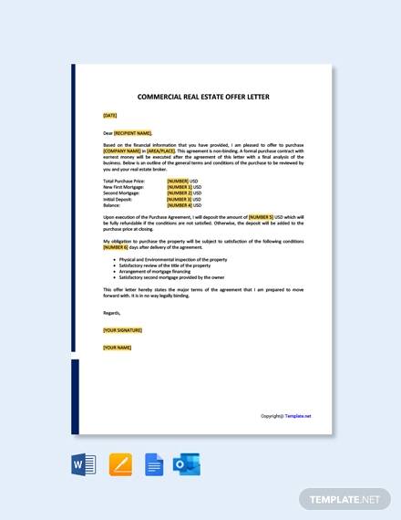 FREE 14  Sample Real Estate Offer Letter Templates in PDF MS Word