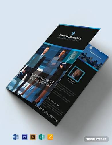 free conference bifold brochure template