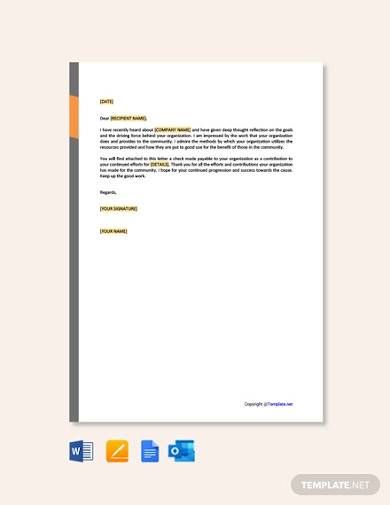 free giving donation letter template